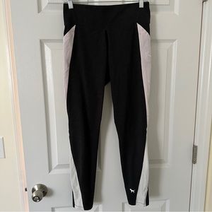 PINK Gray & Pink High-Waisted Yoga Leggings